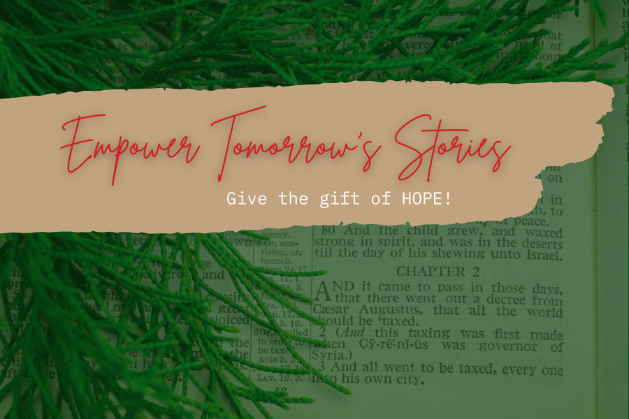 Giving Tuesday: Give the gift of Hope. Youth For Christ banner